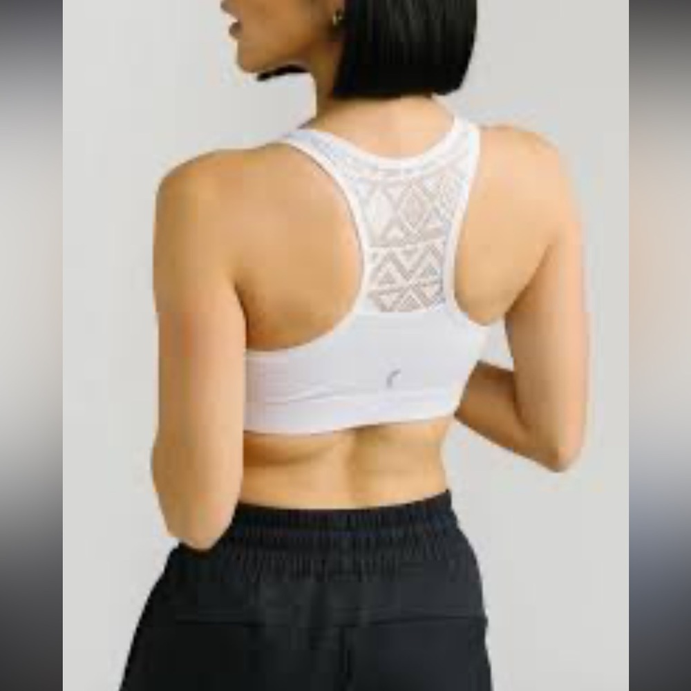 zyia White Racerback Sports Bra